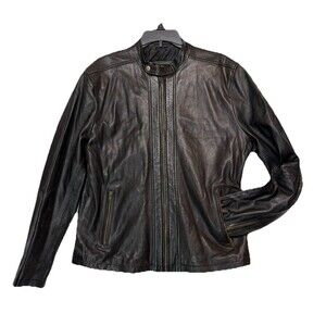 Laverapelle Mens Black Genuine Lambskin Leather Jacket Size L